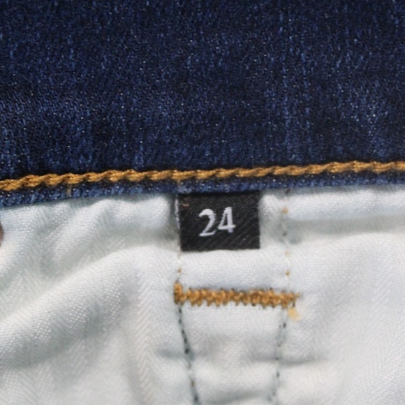 7 For All Mankind Josefina Dark Wash Skinny Jeans Womens Size 24 - Picture 5 of 12